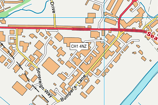 CH1 4NZ map - OS VectorMap District (Ordnance Survey) CH1 4NZ map - OS VectorMap District (Ordnance Survey)