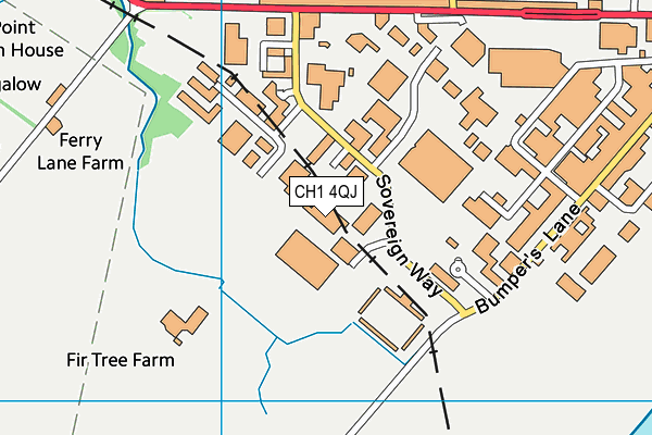 CH1 4QJ map - OS VectorMap District (Ordnance Survey) CH1 4QJ map - OS VectorMap District (Ordnance Survey)