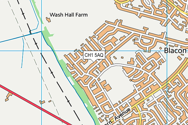 CH1 5AQ map - OS VectorMap District (Ordnance Survey) CH1 5AQ map - OS VectorMap District (Ordnance Survey)