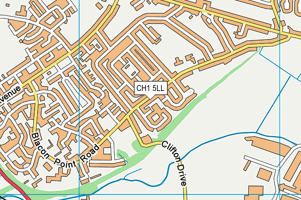 CH1 5LL map - OS VectorMap District (Ordnance Survey) CH1 5LL map - OS VectorMap District (Ordnance Survey)
