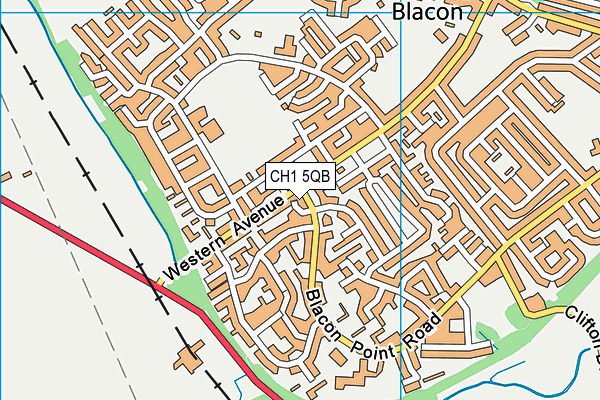 CH1 5QB map - OS VectorMap District (Ordnance Survey) CH1 5QB map - OS VectorMap District (Ordnance Survey)