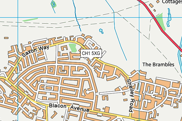 CH1 5XG map - OS VectorMap District (Ordnance Survey)