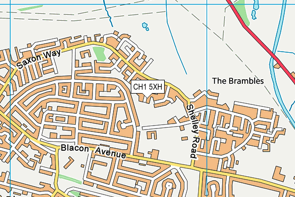 CH1 5XH map - OS VectorMap District (Ordnance Survey) CH1 5XH map - OS VectorMap District (Ordnance Survey)