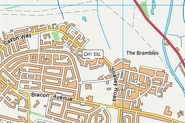 CH1 5XL map - OS VectorMap District (Ordnance Survey) CH1 5XL map - OS VectorMap District (Ordnance Survey)