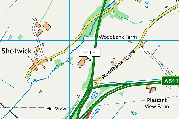CH1 6HU map - OS VectorMap District (Ordnance Survey)