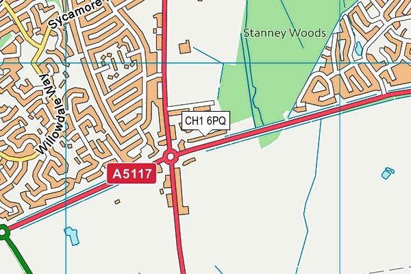 CH1 6PQ map - OS VectorMap District (Ordnance Survey) CH1 6PQ map - OS VectorMap District (Ordnance Survey)