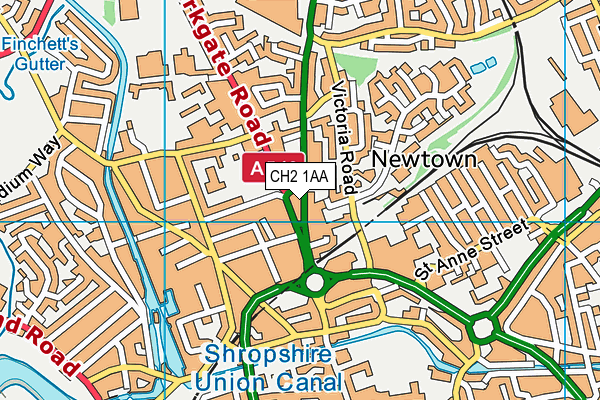 CH2 1AA map - OS VectorMap District (Ordnance Survey) CH2 1AA map - OS VectorMap District (Ordnance Survey)