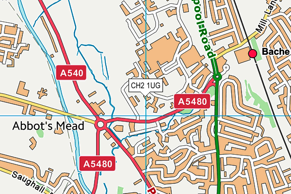 CH2 1UG map - OS VectorMap District (Ordnance Survey) CH2 1UG map - OS VectorMap District (Ordnance Survey)