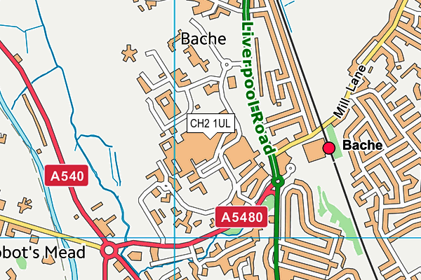 CH2 1UL map - OS VectorMap District (Ordnance Survey) CH2 1UL map - OS VectorMap District (Ordnance Survey)