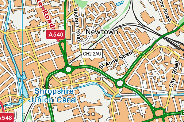 CH2 2AU map - OS VectorMap District (Ordnance Survey) CH2 2AU map - OS VectorMap District (Ordnance Survey)
