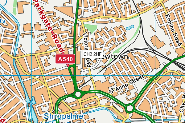 CH2 2HF map - OS VectorMap District (Ordnance Survey) CH2 2HF map - OS VectorMap District (Ordnance Survey)