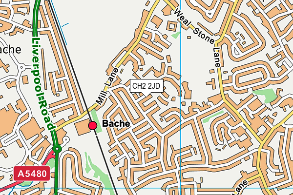 CH2 2JD map - OS VectorMap District (Ordnance Survey) CH2 2JD map - OS VectorMap District (Ordnance Survey)