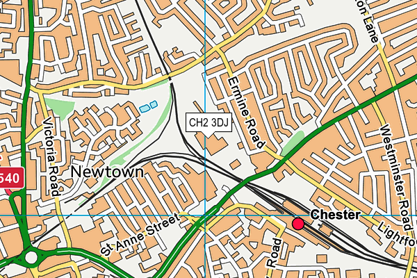 CH2 3DJ map - OS VectorMap District (Ordnance Survey) CH2 3DJ map - OS VectorMap District (Ordnance Survey)