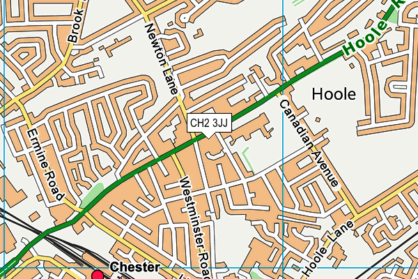 CH2 3JJ map - OS VectorMap District (Ordnance Survey) CH2 3JJ map - OS VectorMap District (Ordnance Survey)
