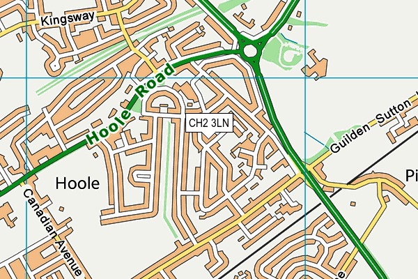 CH2 3LN map - OS VectorMap District (Ordnance Survey) CH2 3LN map - OS VectorMap District (Ordnance Survey)