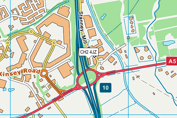 CH2 4JZ map - OS VectorMap District (Ordnance Survey) CH2 4JZ map - OS VectorMap District (Ordnance Survey)