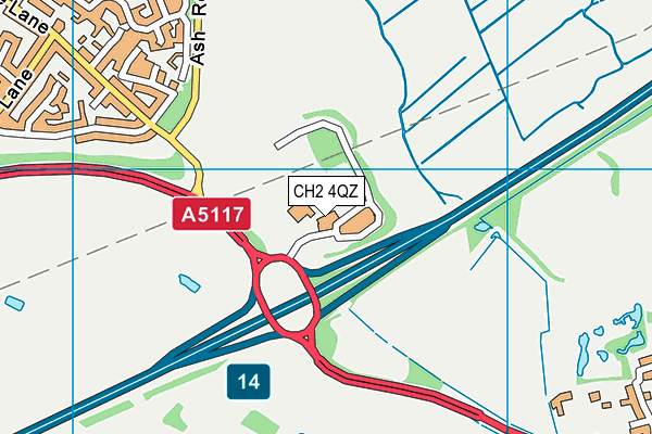 CH2 4QZ map - OS VectorMap District (Ordnance Survey) CH2 4QZ map - OS VectorMap District (Ordnance Survey)