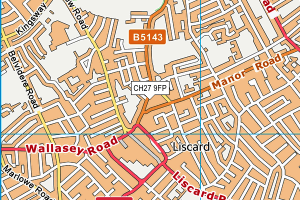 CH27 9FP map - OS VectorMap District (Ordnance Survey) CH27 9FP map - OS VectorMap District (Ordnance Survey)