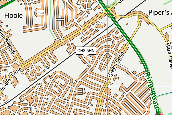 CH3 5HN map - OS VectorMap District (Ordnance Survey) CH3 5HN map - OS VectorMap District (Ordnance Survey)