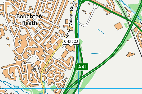 CH3 5QJ map - OS VectorMap District (Ordnance Survey) CH3 5QJ map - OS VectorMap District (Ordnance Survey)