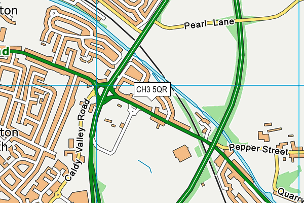 CH3 5QR map - OS VectorMap District (Ordnance Survey) CH3 5QR map - OS VectorMap District (Ordnance Survey)