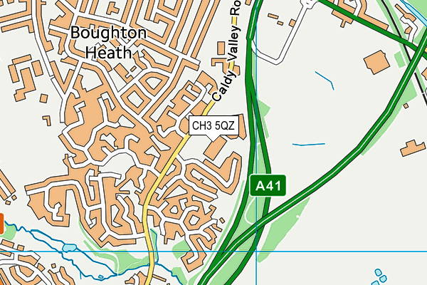 CH3 5QZ map - OS VectorMap District (Ordnance Survey) CH3 5QZ map - OS VectorMap District (Ordnance Survey)