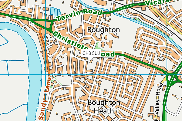 CH3 5UJ map - OS VectorMap District (Ordnance Survey) CH3 5UJ map - OS VectorMap District (Ordnance Survey)