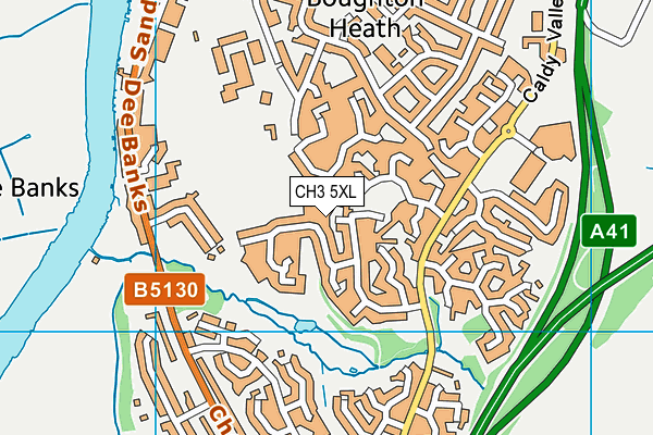 CH3 5XL map - OS VectorMap District (Ordnance Survey) CH3 5XL map - OS VectorMap District (Ordnance Survey)