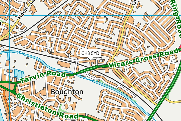 CH3 5YD map - OS VectorMap District (Ordnance Survey) CH3 5YD map - OS VectorMap District (Ordnance Survey)
