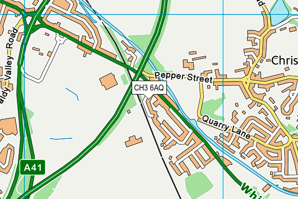CH3 6AQ map - OS VectorMap District (Ordnance Survey) CH3 6AQ map - OS VectorMap District (Ordnance Survey)