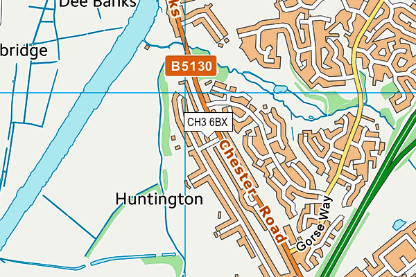 CH3 6BX map - OS VectorMap District (Ordnance Survey) CH3 6BX map - OS VectorMap District (Ordnance Survey)
