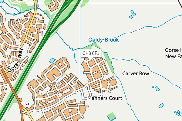 CH3 6FJ map - OS VectorMap District (Ordnance Survey) CH3 6FJ map - OS VectorMap District (Ordnance Survey)