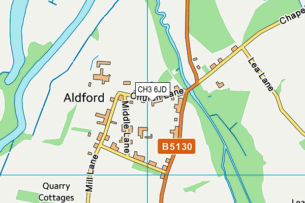CH3 6JD map - OS VectorMap District (Ordnance Survey) CH3 6JD map - OS VectorMap District (Ordnance Survey)