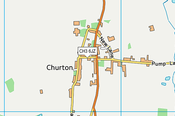 CH3 6JZ map - OS VectorMap District (Ordnance Survey) CH3 6JZ map - OS VectorMap District (Ordnance Survey)