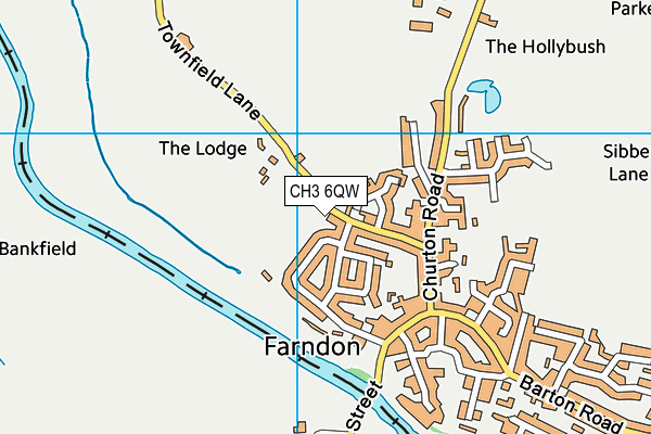 CH3 6QW map - OS VectorMap District (Ordnance Survey)
