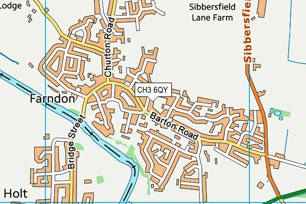 CH3 6QY map - OS VectorMap District (Ordnance Survey)