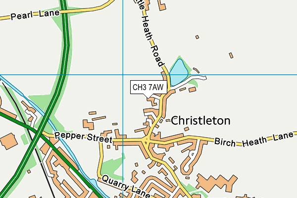 CH3 7AW map - OS VectorMap District (Ordnance Survey) CH3 7AW map - OS VectorMap District (Ordnance Survey)