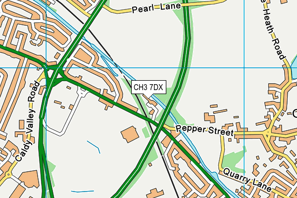 CH3 7DX map - OS VectorMap District (Ordnance Survey) CH3 7DX map - OS VectorMap District (Ordnance Survey)