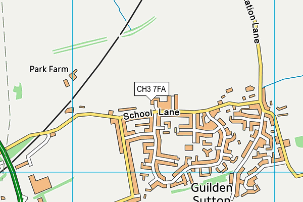 CH3 7FA map - OS VectorMap District (Ordnance Survey) CH3 7FA map - OS VectorMap District (Ordnance Survey)