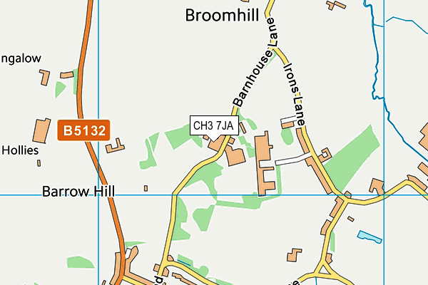 CH3 7JA map - OS VectorMap District (Ordnance Survey) CH3 7JA map - OS VectorMap District (Ordnance Survey)