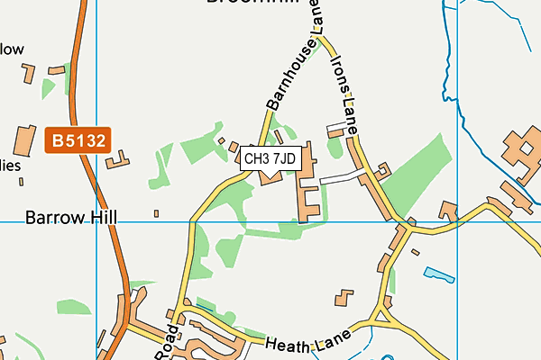 CH3 7JD map - OS VectorMap District (Ordnance Survey) CH3 7JD map - OS VectorMap District (Ordnance Survey)