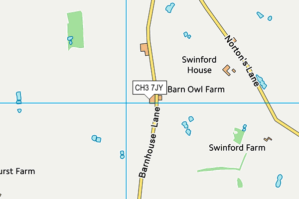 CH3 7JY map - OS VectorMap District (Ordnance Survey) CH3 7JY map - OS VectorMap District (Ordnance Survey)