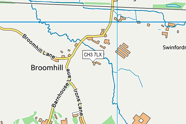 CH3 7LX map - OS VectorMap District (Ordnance Survey) CH3 7LX map - OS VectorMap District (Ordnance Survey)
