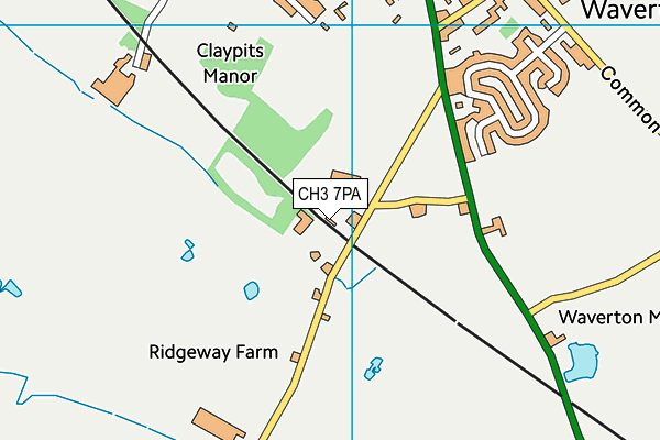 CH3 7PA map - OS VectorMap District (Ordnance Survey) CH3 7PA map - OS VectorMap District (Ordnance Survey)