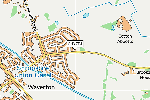 CH3 7PJ map - OS VectorMap District (Ordnance Survey) CH3 7PJ map - OS VectorMap District (Ordnance Survey)