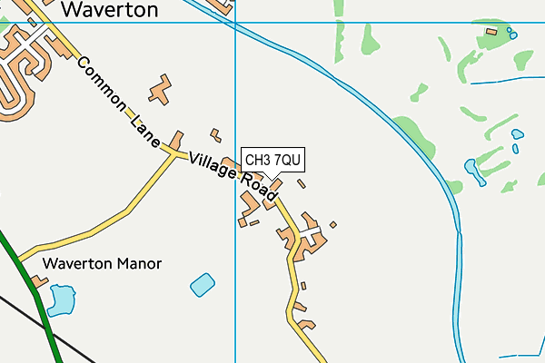 CH3 7QU map - OS VectorMap District (Ordnance Survey) CH3 7QU map - OS VectorMap District (Ordnance Survey)