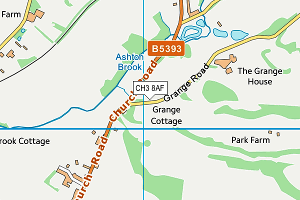CH3 8AF map - OS VectorMap District (Ordnance Survey) CH3 8AF map - OS VectorMap District (Ordnance Survey)