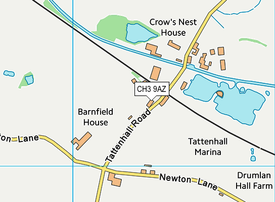 CH3 9AZ map - OS VectorMap District (Ordnance Survey) CH3 9AZ map - OS VectorMap District (Ordnance Survey)