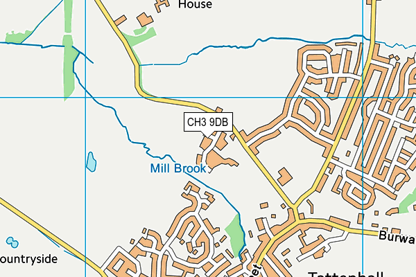 CH3 9DB map - OS VectorMap District (Ordnance Survey) CH3 9DB map - OS VectorMap District (Ordnance Survey)