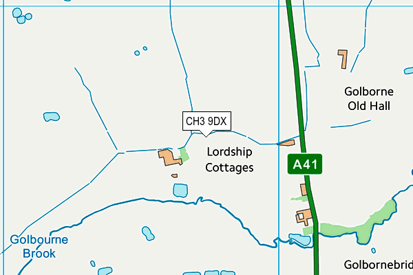 CH3 9DX map - OS VectorMap District (Ordnance Survey) CH3 9DX map - OS VectorMap District (Ordnance Survey)